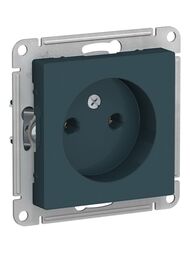 Розетка Systeme Electric ATLASDESIGN без заземления 16А механизм изумруд ATN000841