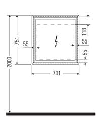 �������-���� Duravit L-Cube (650�700�154) ������������, ����� ������, � ���������� LC7650R18180000