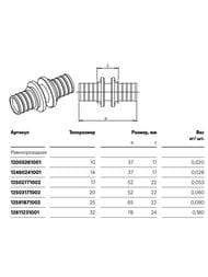 Муфта REHAU RAUTHERM S, 32х32мм, оцинк.латунь,  12611231001 — изображение 2