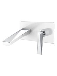 Смеситель Boheme Venturo 375-W для раковины, встраиваемый, однозахватный, белый+хром