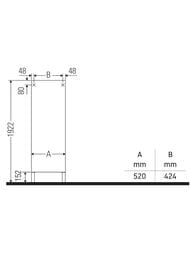 ����� Duravit Brioso (520�240�1770) 4 �����, ����� ������, ����� ������ BR1321R1022
