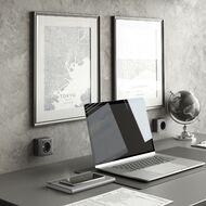Розетка с заземлением, шторками и USB тип A+C Werkel Gallant W5071704, графит