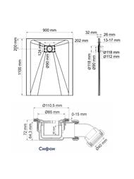 ������� ������ WasserKRAFT Main 1100�900�26 �������������, �����, ��������, ����� ������� 41T15