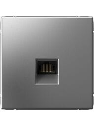 Розетка Systeme Electric ARTGALLERY компьютерная RJ45, кат. 6A, механизм, сталь, GAL000986
