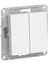 Переключатель Systeme Electric ATLASDESIGN 2-клавишный перекрестный схема 7 10АХ белый ATN000173