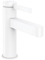 Смеситель Hansgrohe Finoris 76010700 для раковины 100, сливной клапан Push-Open, матовый белый — миниатюра 1