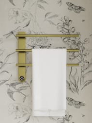 Полотенцесушитель AQUAme электрический  520*384 c термор., золото шлиф. AQM3113BG