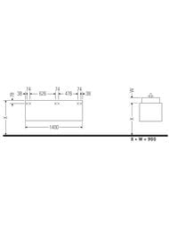 ����� ��� ���������� Duravit Ketho 1400�550�496 4 �����, ����� ������ KT6757L2222