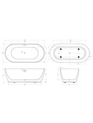 ����� ��������� BelBagno BB413-1700-800 1700x800x610 ���������������, ��������,  �����