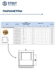 Муфта STOUT 1/2"ВВ, никель,  SFT-0006-001212