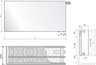 �������� �������� PURMO Plan Ventil Compact ���33 ��� 500�500x152 ����. �����. 1/2" 1261 ��