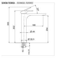 Смеситель для раковины Remer Infinity I10L, хром — миниатюра 2