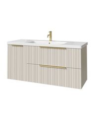 Тумба под раковину Caprigo RAIN 120 (1166х446х550) подвесная, 2 ящ, 1 дверь, Беж лайт 36517L-SF023