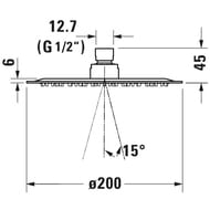 ������� ��� Duravit UV0660019010 1 �����, ������ 25,5 �/���., ������� 200 ��, ����