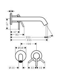 ��������� Hansgrohe Tecturis S 73351670 225 ��, ��� �����������, ������������, ������ �������