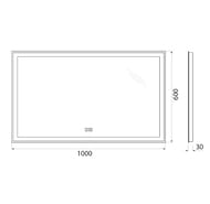 ������� BelBagno (1000x30x600) ����������,����.����,��������,��������� SPC-GRT-1000-600-LED-TCH-WARM