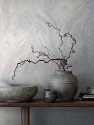 Обои виниловые на флизелине Grandeco Artist (1,06х10,05) под мрамор, серые R170126 (рул.)