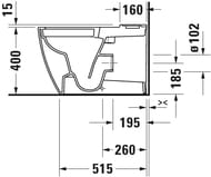 ������-������� Duravit Soleil by Starck 370�650��, ��������� 2011090000+0945000005