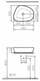 �������� ��������� Vitra Outline (560�440�145) ����������������� ��������,������ ���. 5991B483-0016