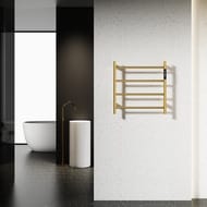 Полотенцесушитель AQUAme электрический   475*474 c термор., золото шлиф. AQM3124BG