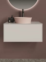 Умывальник IPALYSS Ideal Standard (400х400х120) накладной, без перелива, цвет nude E1398V7