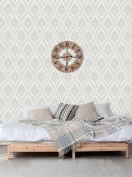 Обои виниловые на флизелине Grandeco Maison MN 3206 (0,53х10,05) дамаск, серые (рул.)