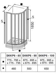 ������� ������ RAVAK SUPERNOVA SKKP6-80 (795�795�1950) ���������� �����, ����������, �����+Pearl