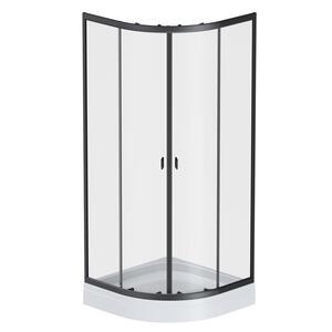 Душевой уголок AM.PM X-Joy Twin Slide (80х80х185) профиль мат. черный/прозрачное W88G-205-080BT6