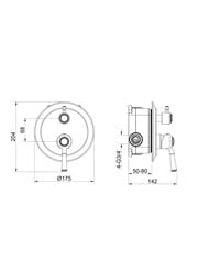 ��������� ��� �����/���� Aquatek ������� AQ1546CR ������������, 2 ������, �������������, ����: ����