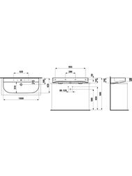�������� ��������� Laufen SONAR (1000�420�140) 1 ��������� ��� ���������, ����� 8.1634.7.000.104.1