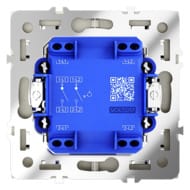 Выключатель с самовозвратом двухклавишный Voltum S70 VLS020605, серебро
