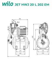�������� ������� WILO JET HWJ 20 L 202 EM 0,85��� ������ ���������� 8� 2451055