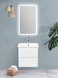 Тумба под раковину BelBagno ALBANO (470x444x500) подвесная, Bianco Lucido ALBANO-CER-500-2C-SO-BL