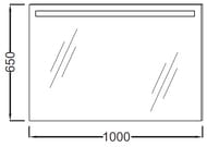������� Jacob Delafon PARALLEL/LINE EB1416 (1000�30�650) �������, ���������,������������ �����������