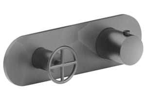 Смеситель для душа Fantini Fontane Bianche термостат, встраив., на 3 потока Matt Gun Metal 47P5P373B