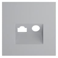 Накладка для розетки TV+RJ45 кат. 6 Voltum S70 VLS002716, серый