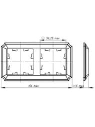 Рамка Systeme Electric ATLASDESIGN Antique 2 поста бежевый ATN100202