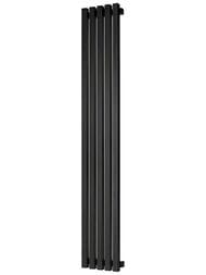 Дизайн-радиатор STOUT Tube Quadro 5 секц. ниж.прав..подкл. QV40-1750-5 R RAL1T103S9005 черн.мат.муар