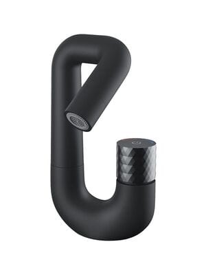 Уценка! Смеситель для умывальника IDDIS Twist TWIBLBTi01, подвижный излив, Push Control, черный