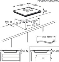 ������������� �������� ������ AEG HK565407FB (590�520) 4 ���� �������, ������