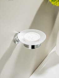 Мыльница Aquatek Классик AQ4503CR подвесная, стекло матовое, латунь, цвет: хром