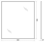 ������� BelBagno (800x20x900) � ����������� ���� SPC-AL-800-900