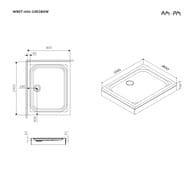 ������� ������ AM.PM Gem Square (1000�800�150) � �������, ����� W90T-404-100280W