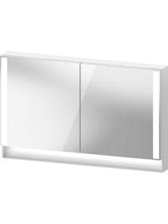 Зеркальный шкаф Duravit Qatego 1200х750х155 подвесной, с подсветкой, полочка, белый QA7153018180010