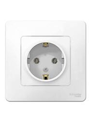 Розетка Systeme Electric BLANCA скрыт.устан. с заземл. без шторок, 16А, 250В, белый BLNRS001011