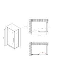 Душевой уголок ABBER Schwarzer Diamant AG30160H-S90 (1600х900x1950) стекло 6мм прозрачное/хром — изображение 2