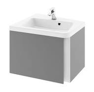 Тумба под умывальник RAVAK SD 10° 550 L (550х500х485) серая, левая угловая
