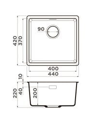 ����� Omoikiri KATA 44-U SA (440�420�217) ����������� ������, ������� 4993423