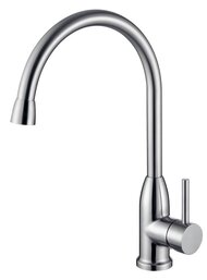 Смеситель для кухни BelBagno BB-LAM09B-IN высокий, поворотный излив, сатин