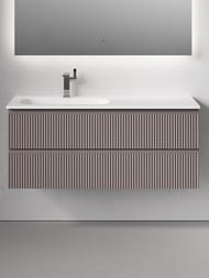 Тумба под раковину Sancos Snob R SNR120LSM 1195х445х500 подвесная, левая, 2 ящика, цвет: Doha soft